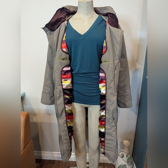 Unique St-Martins Fairy Tale  Scandanavian Cotton Hooded Parka Tan jacket Sz XL - Picture 7 of 15